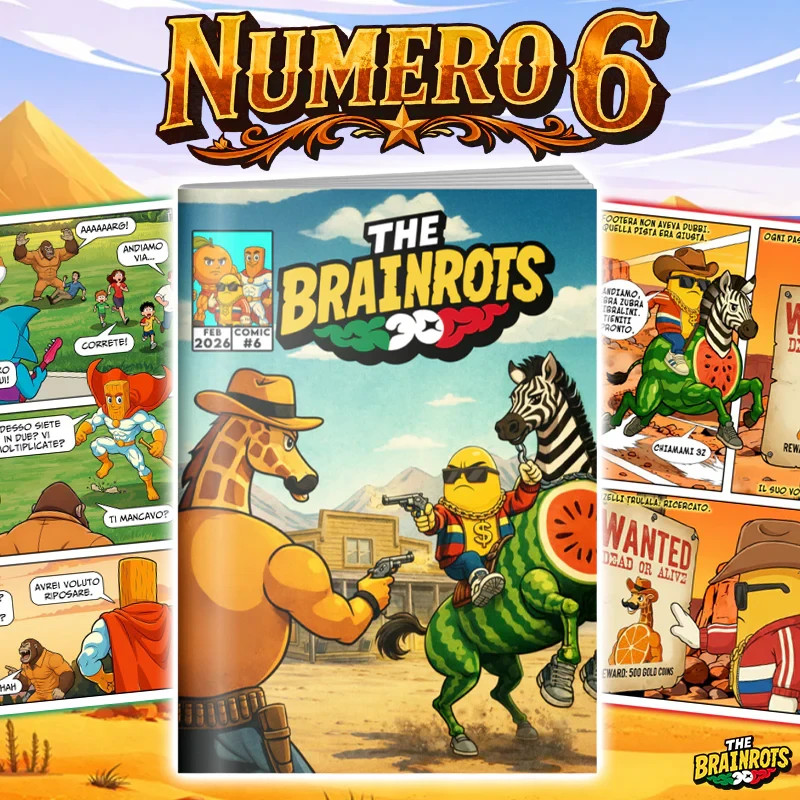 Fumetto THE BRAINROTS numero 6 dei Personaggi Italian Brainrot libretto Comic #6