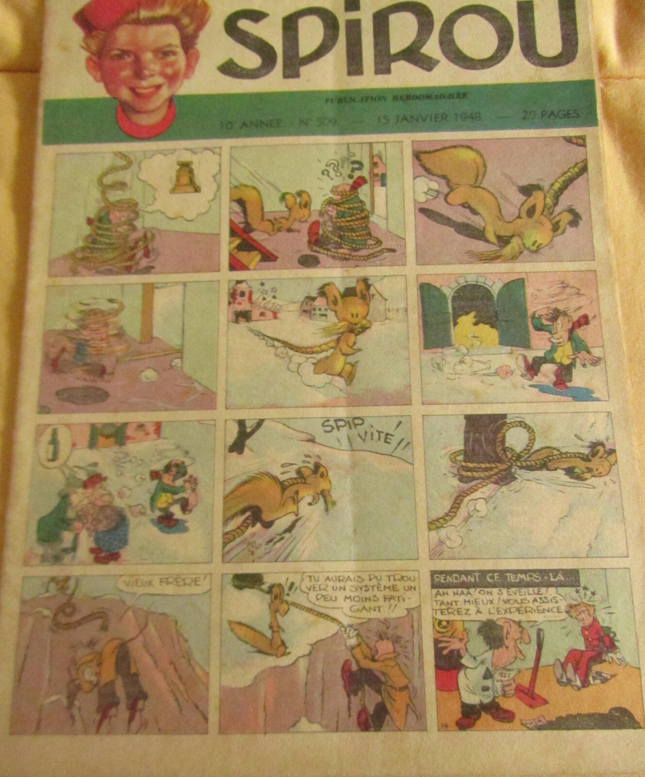 SPIROU MAGAZINE N° 509 DU 15 JANVIER 1948 - 20 PAGES DE BD CULTES