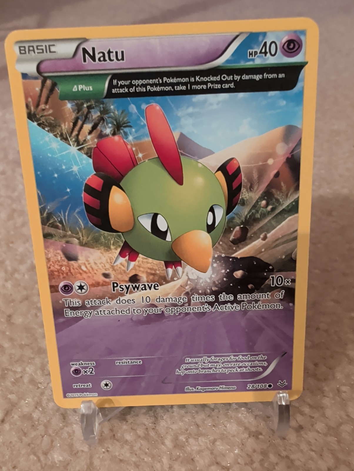 Natu 28/108 Roaring Skies Pokemon Lightly Played