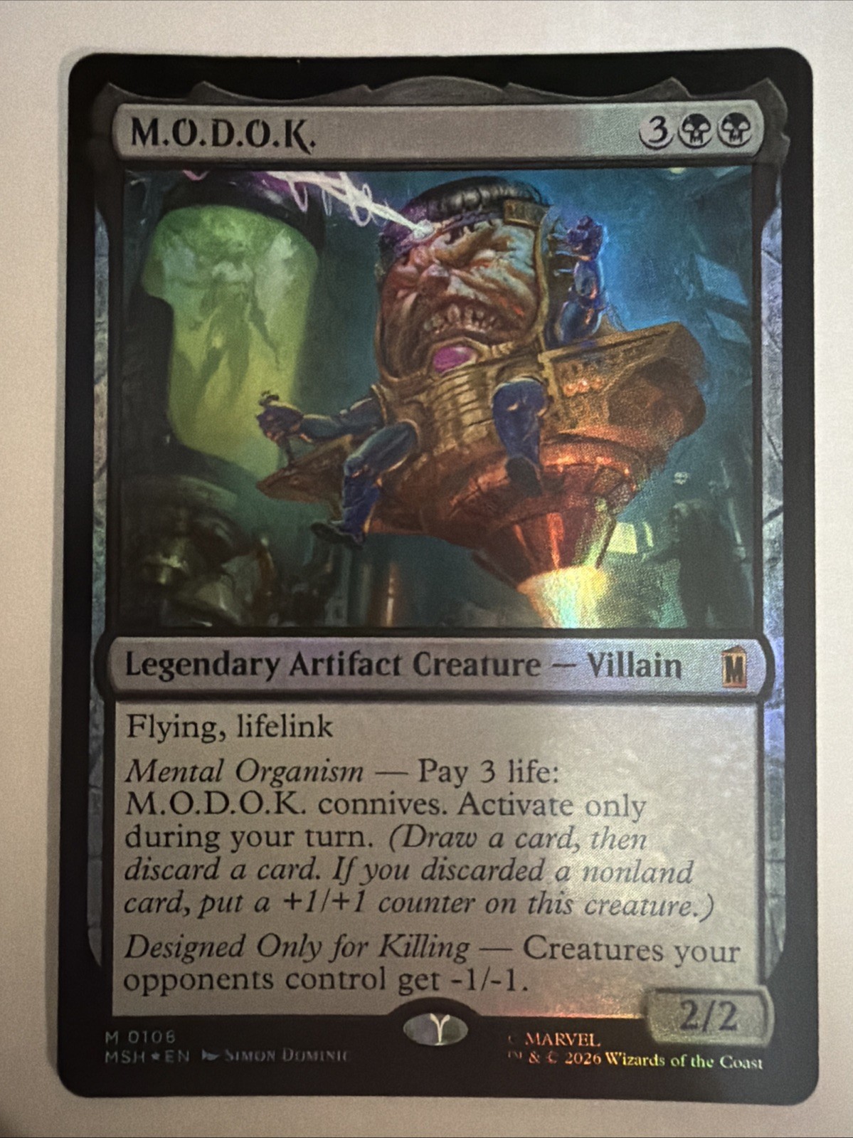 M.O.D.O.K.  (Modok) MTG Marvel Super Heroes Foil #0106