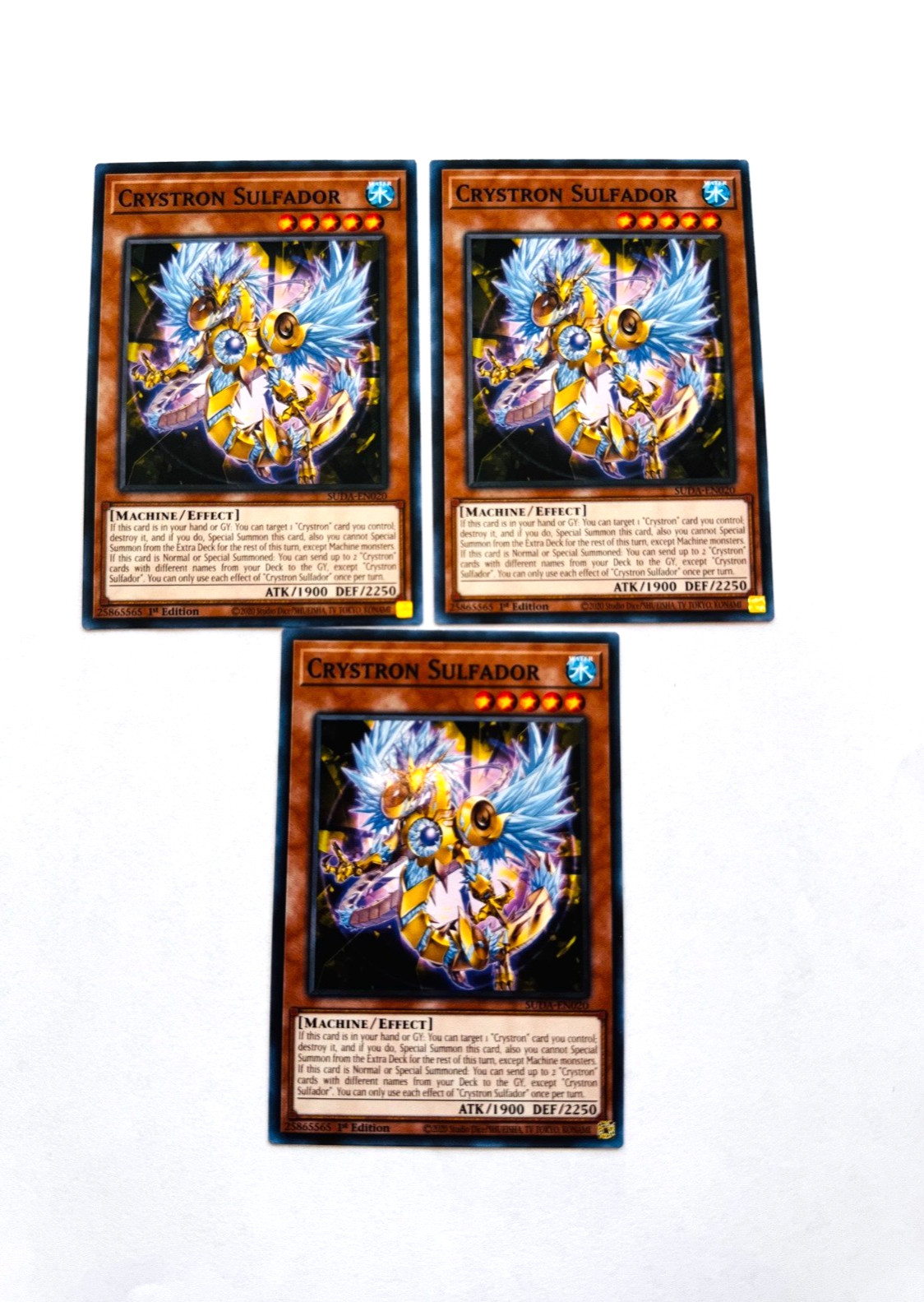 Crystron Sulfador - SUDA-EN020 - Comune - 1° Edizione Mint/NM YUGIOH!   X3