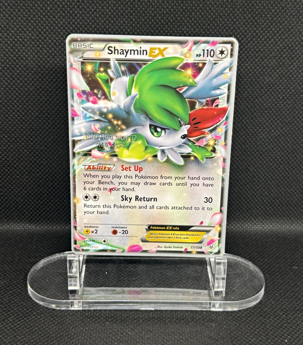 Pokemon TCG Shaymin EX 77/108 World Championships 2016 Holo Rare Eng 110 MP