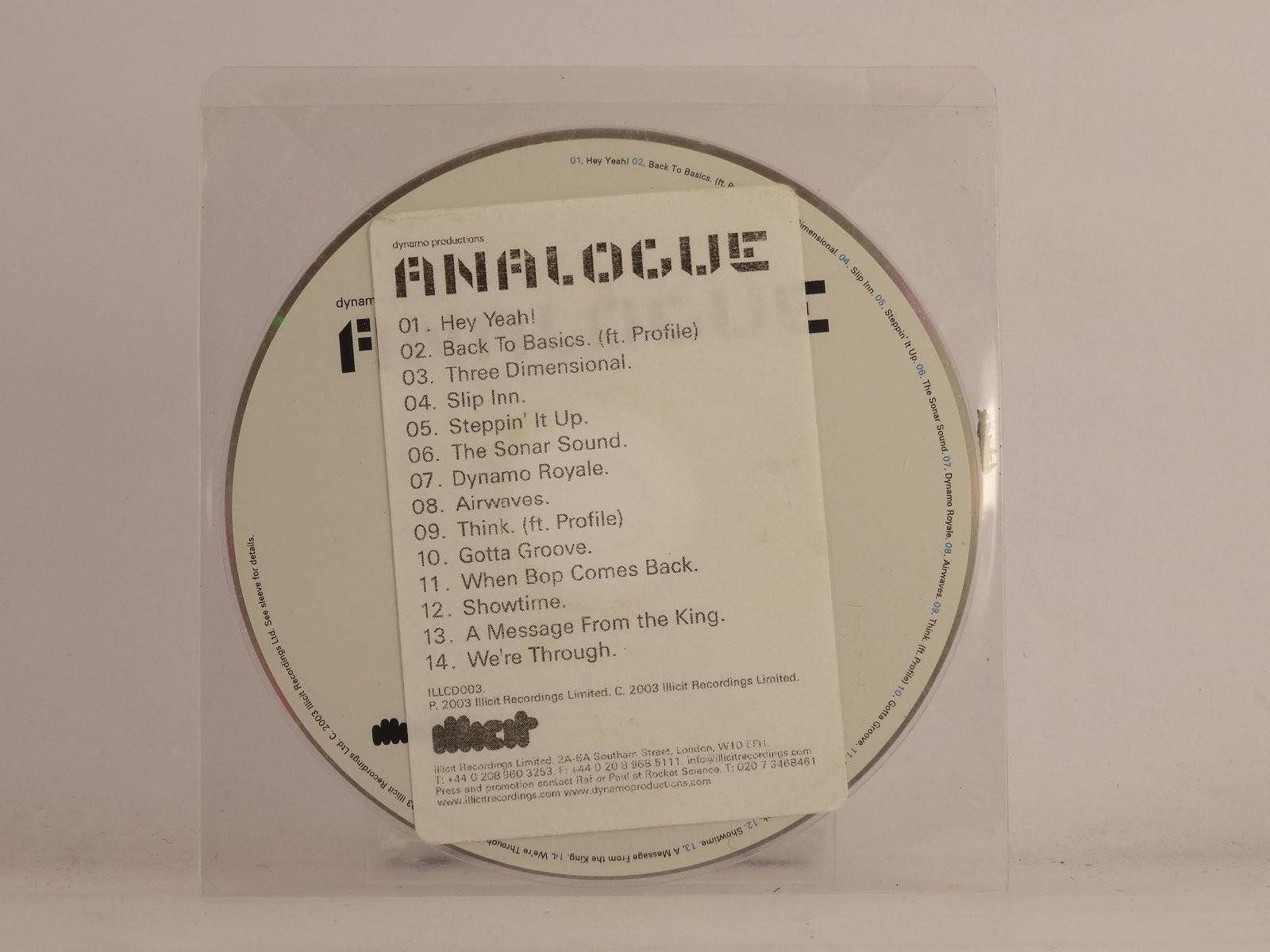 ANALOGUE HEY YEAH! (507) 14 Track Promo CD Album including Plastic Sleeve ILLICI