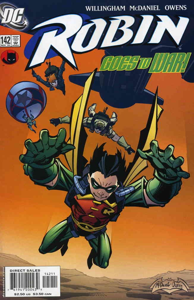 Robin #142 VF/NM; DC | Bill Willingham Parachute Cover - w/Bag+Board