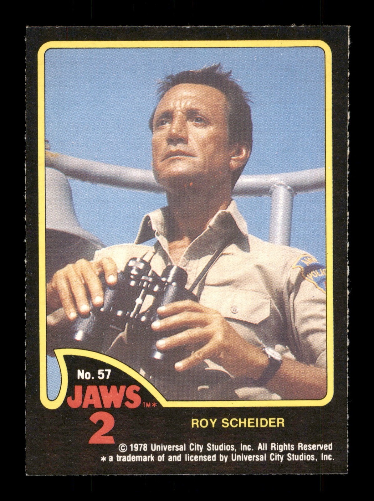 Roy Scheider 57 Topps Jaws 2 Trading Card TCG CCG