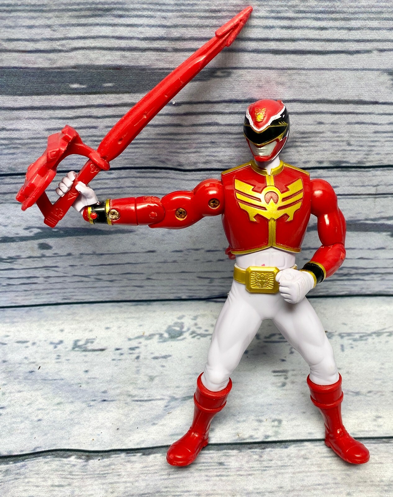 MIGHTY MORPHIN POWER RANGERS MEGAFORCE RED RANGER 7" ACTION FIGURE BANDAI 2012