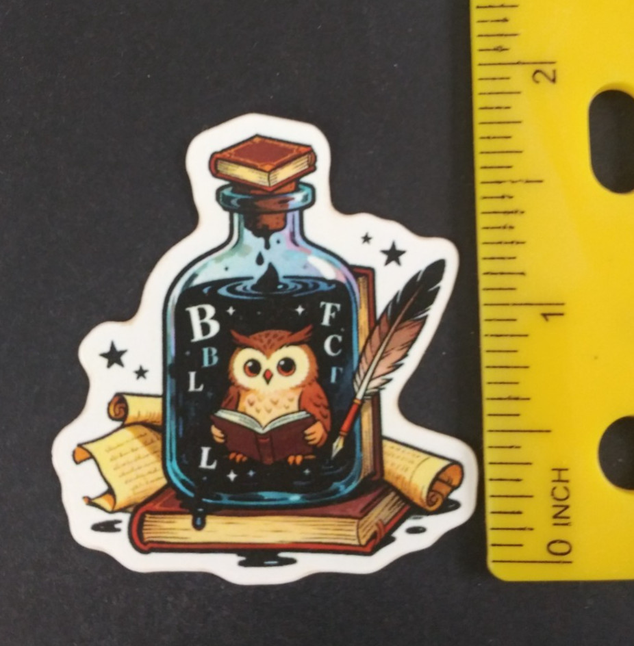 Colorful Wise Owl Magical Potion Sticker (AG)