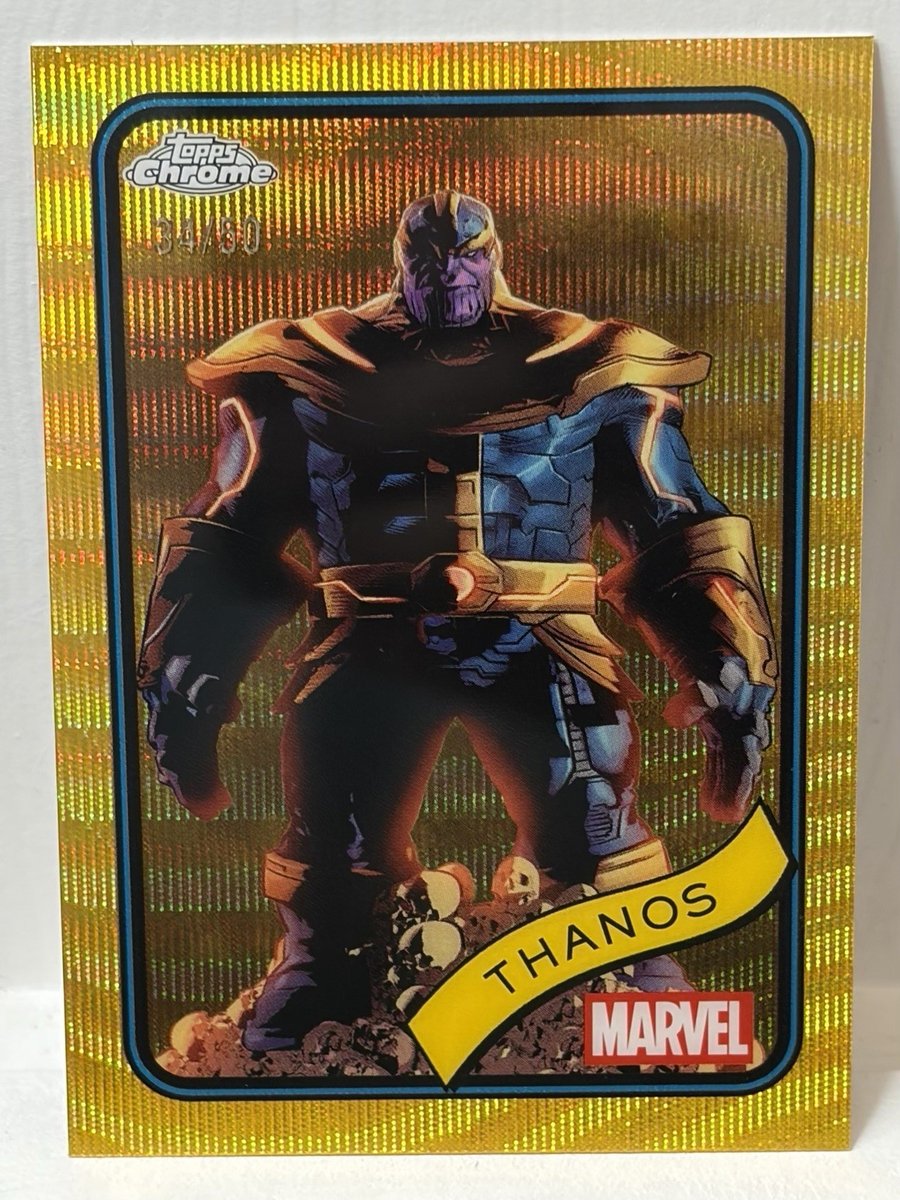 THANOS 2025 TOPPS CHROME MARVEL #158 RIFRATTORE ONDA ORO /50