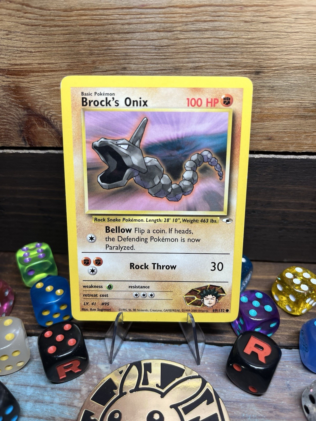 Brock's Onix 69/132 Gym Heroes Pokemon Comune Illimitato Giocato Leggermente LP