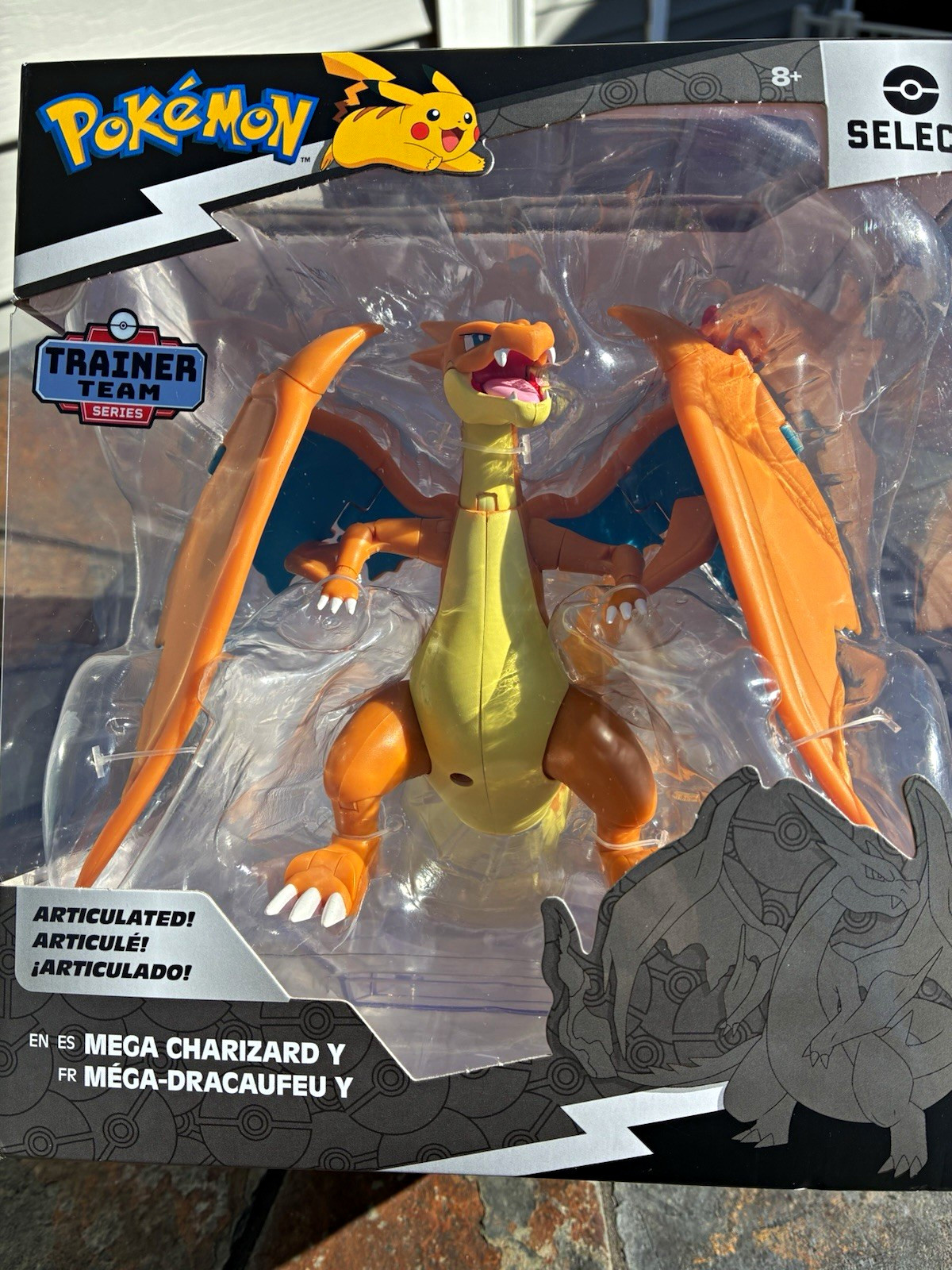 Jazwares Pokémon Allenatore Squadra Mega Charizard Y Supporto Figure Articolato