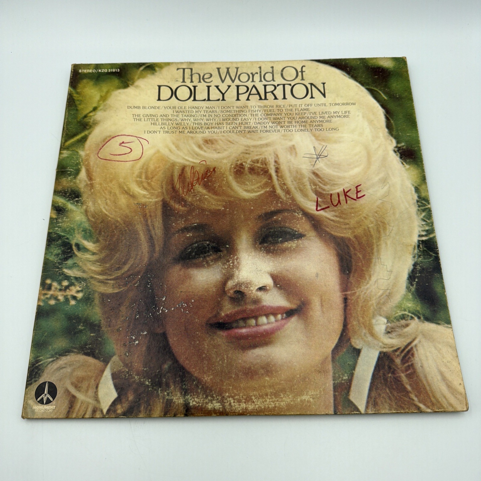 The World of DOLLY PARTON Orig 2 LP Set KZG31913 (Records VG) (Cover G)