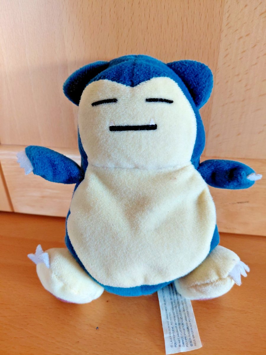 Nintendo Pokemon Snorlax, Bean Bag, Hasbro 1999 Peluche 