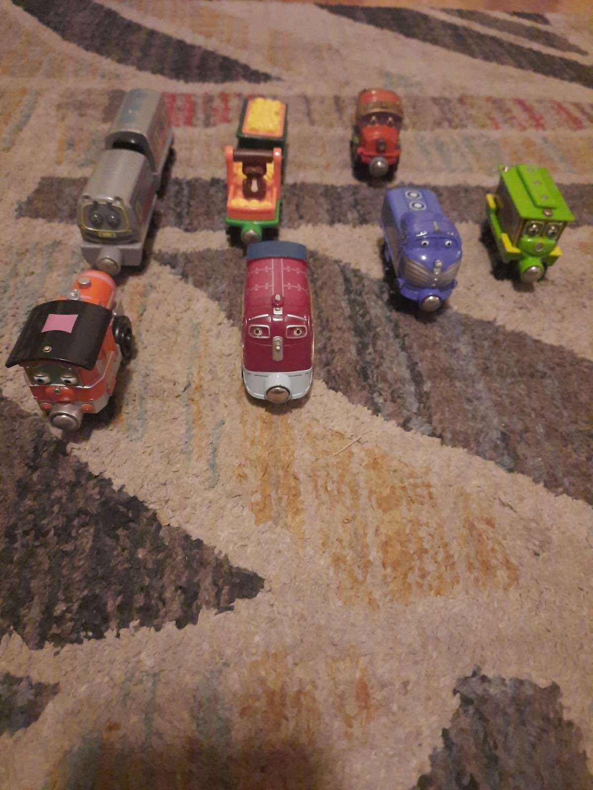 Chuggington Wooden Railway Lot of 7 Trains Cars Engines Chugger