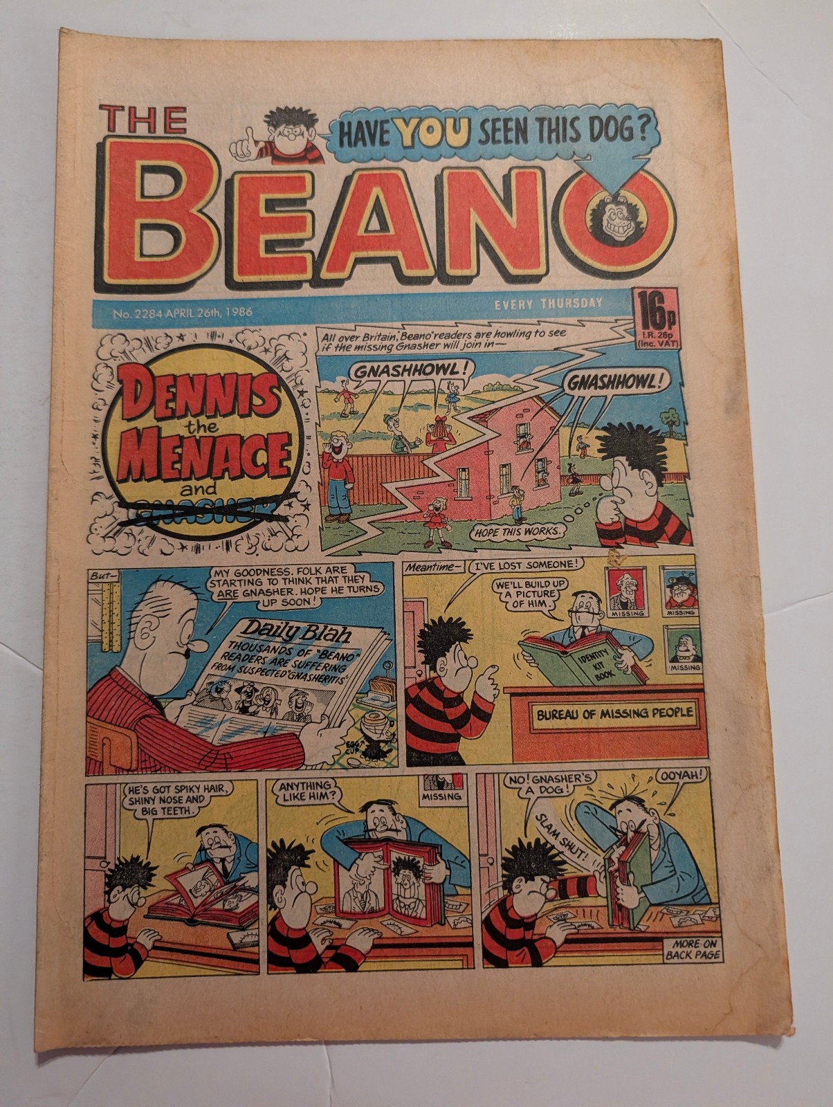 Beano Comic No 2284, April 26th 1986.