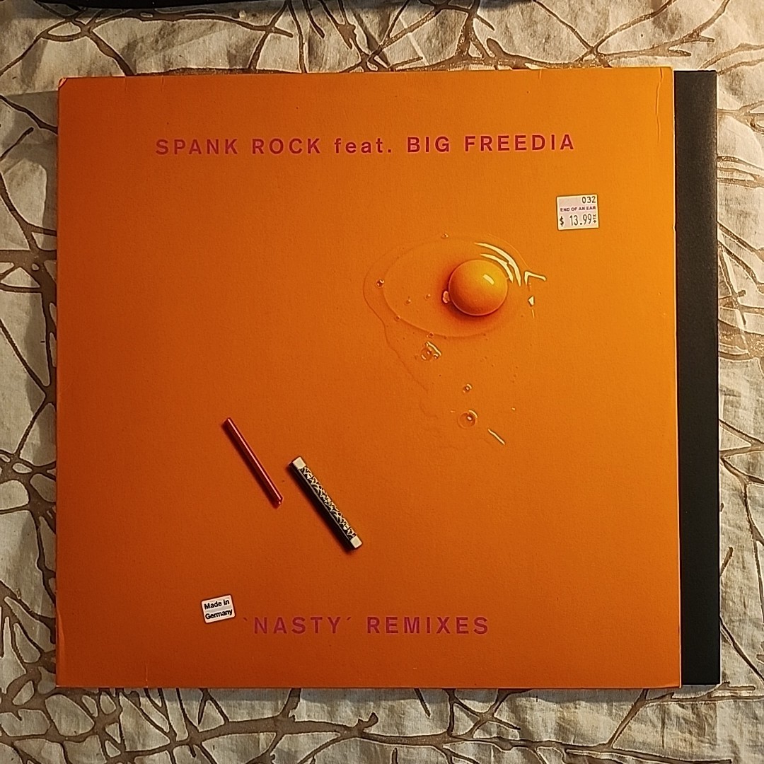 Spank Rock Feat. Big Freedia: Nasty Remixes Clear Vinyl German Import EX/EX