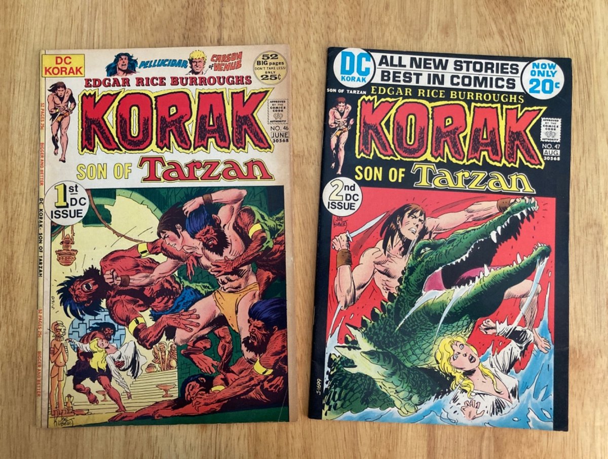 2 DC KORAK, SON OF TARZAN: #46 (#1, FN/VF, vedi dettagli) + 47 (#2, VF) *Kubert!*