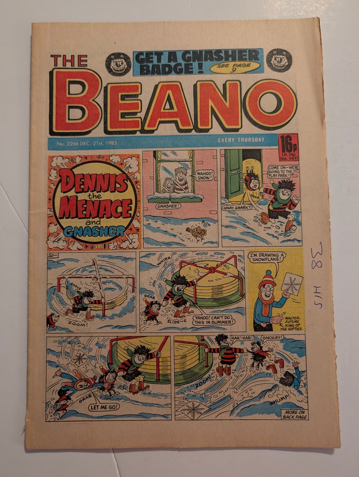 Beano Comic No 2266, December 21st 1985.