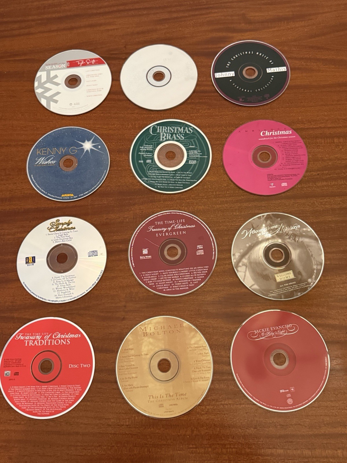 Lot 12 Christmas CDs Holiday Music Taylor Swift Kenny G Bolton Mathis Time Life