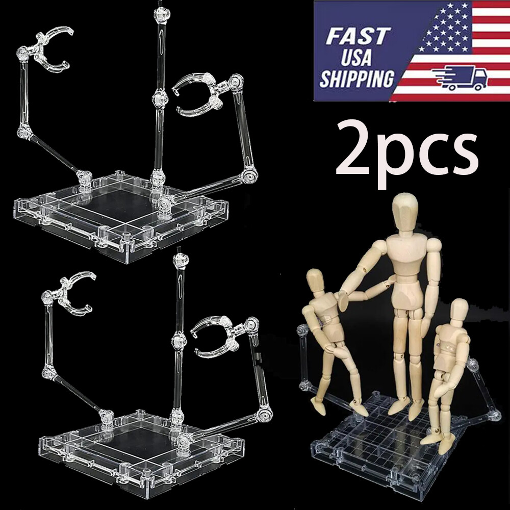 2 pezzi supporto action figure assemblaggio action figure espositore base modello anime