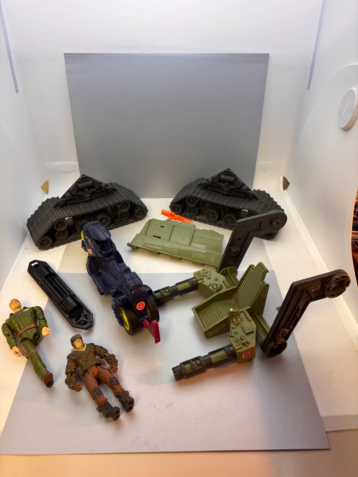 Vintage G.I. Joe parts pieces figures lot used for parts incomplete Tracks bike