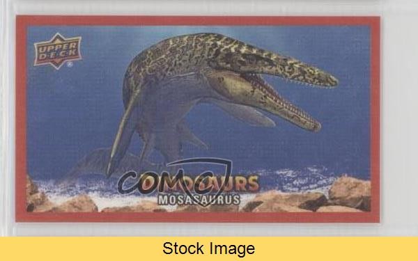 2015 Upper Deck Dinosauri Tela Mini Estinzione Rosso Mosasaurus #111 LEGGI i1f