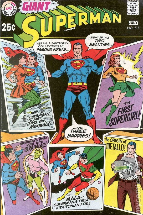 Superman #217 GD/VG 3.0 1969 Immagine Stock Basso Grado