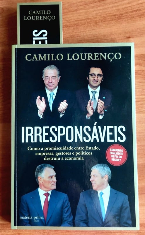 Livro "Irresponsáveis", de Camilo Lourenço