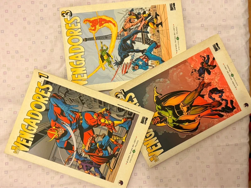 3 cómics vintange de avengers los venga dores tomo 1-2-3 marvel