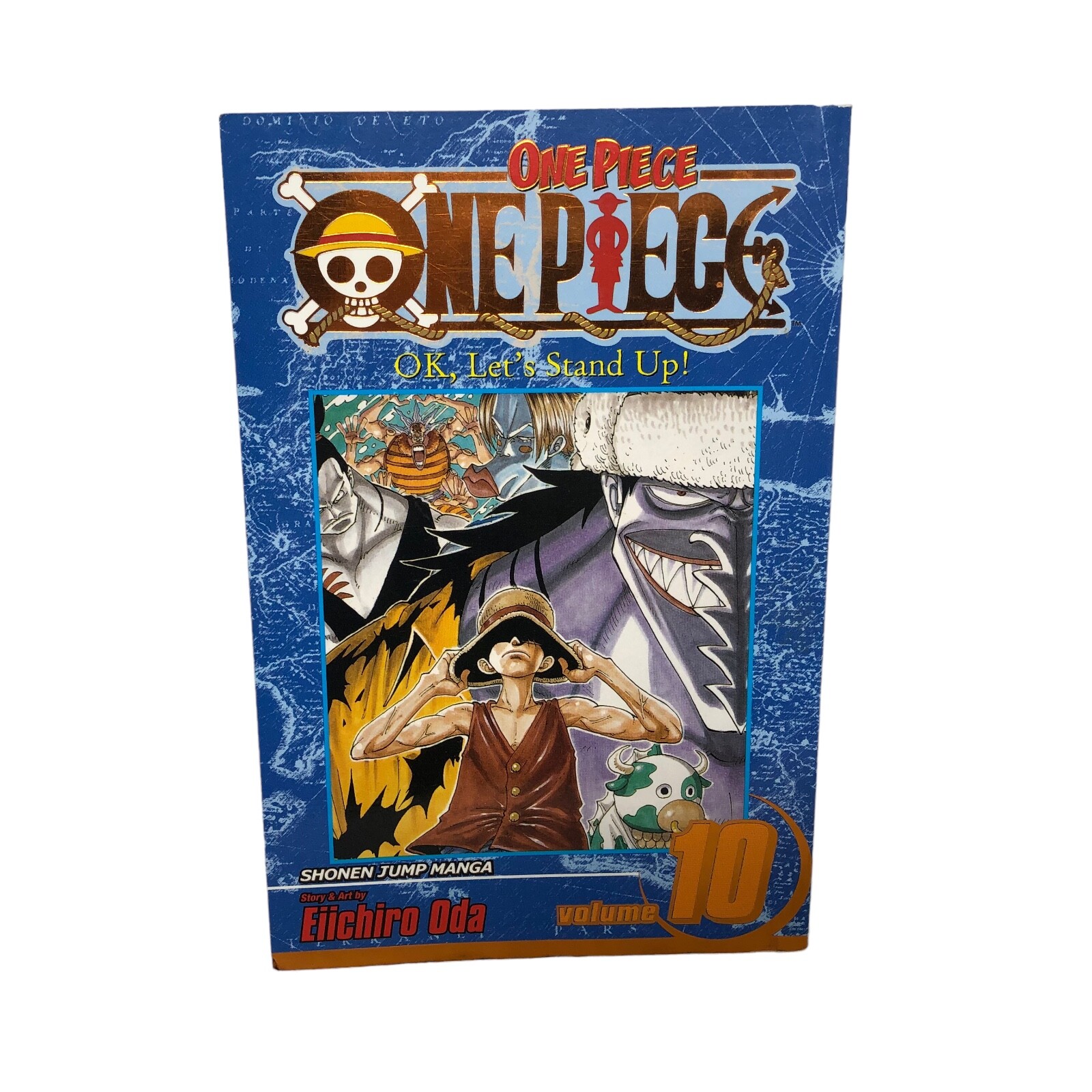 One Piece Vol 10 Gold Foil Cover Seconda Stampa Manga Inglese OK Alziamoci