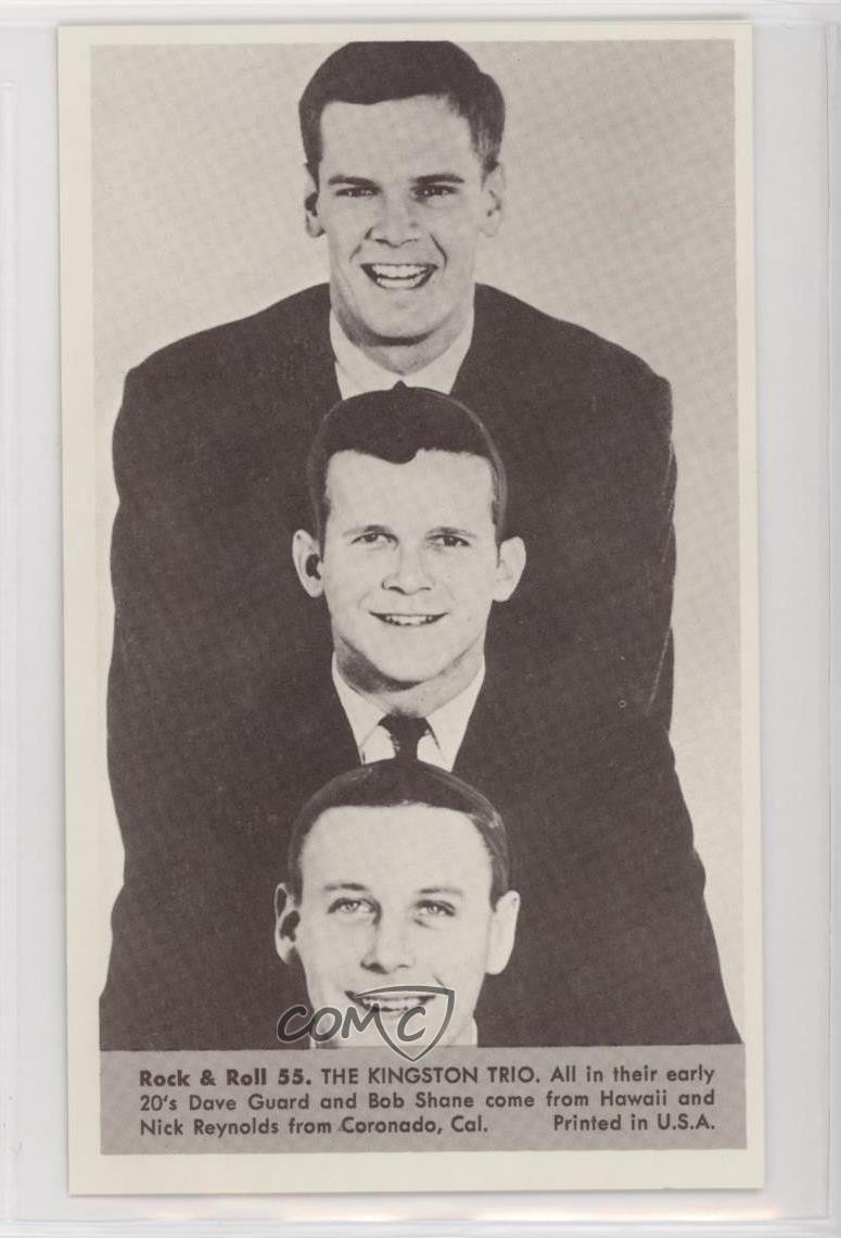 1959 Nu-Cards Rock & Roll The Kingston Trio #55 0jk3
