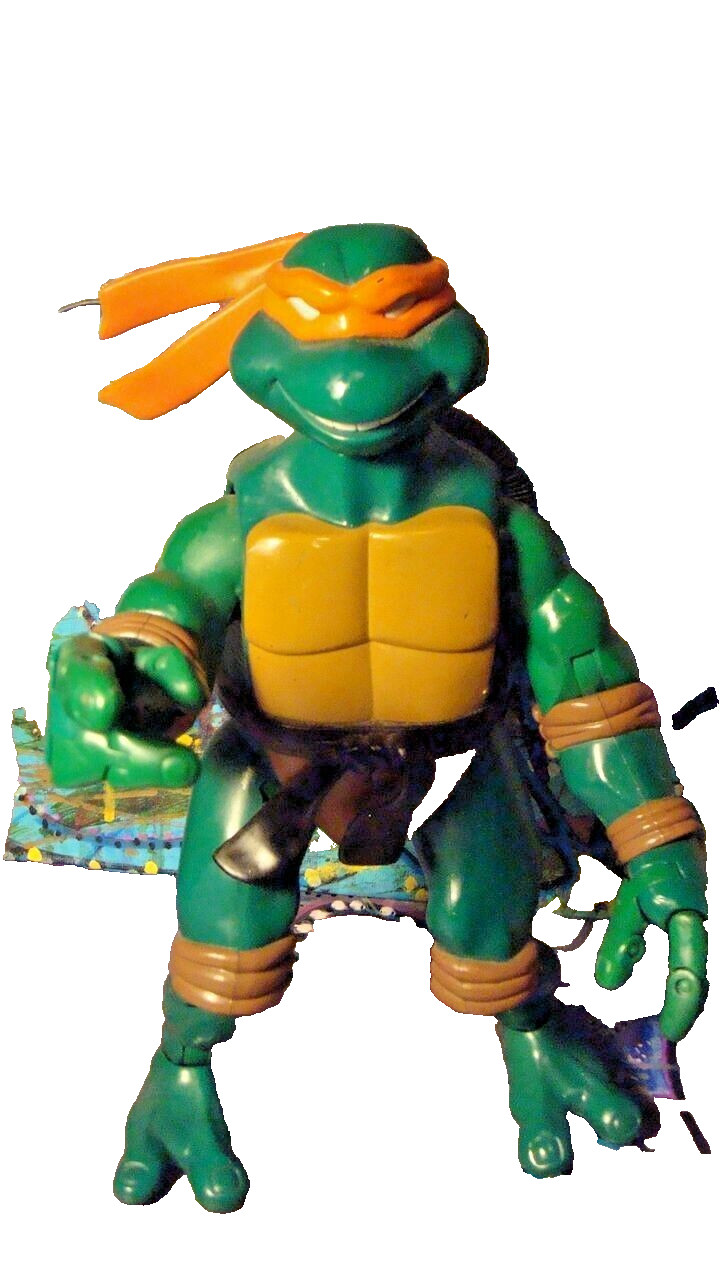 TMNT Michelangelo 10 '' Teenage Mutant Ninja Turtle Rara Figura