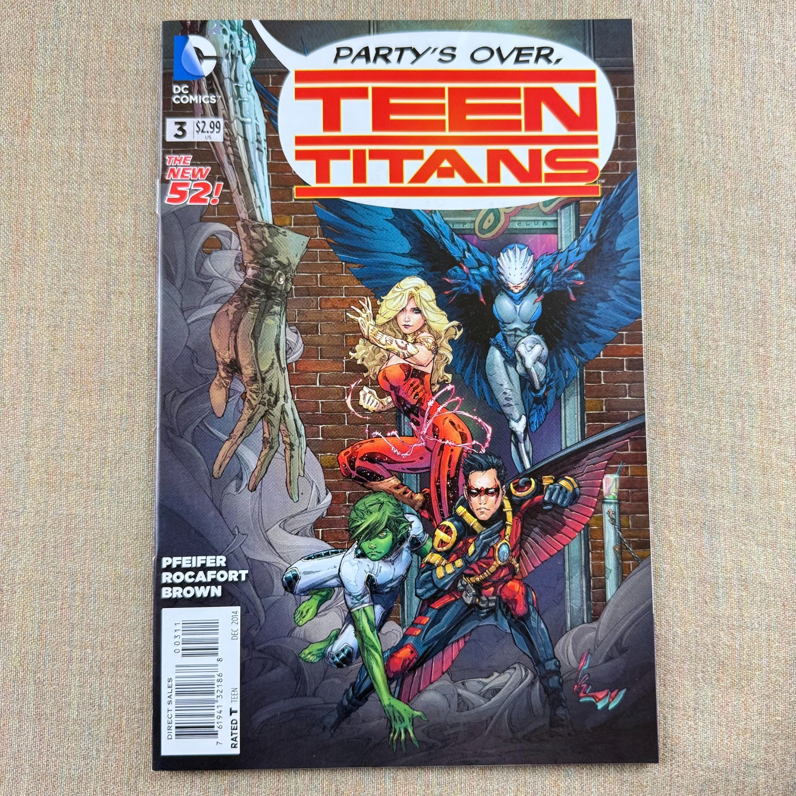 Teen Titans #3 Nuovo 52 DC Comics 2011 Pfeifer Rocafort Brown Team Battle Issue