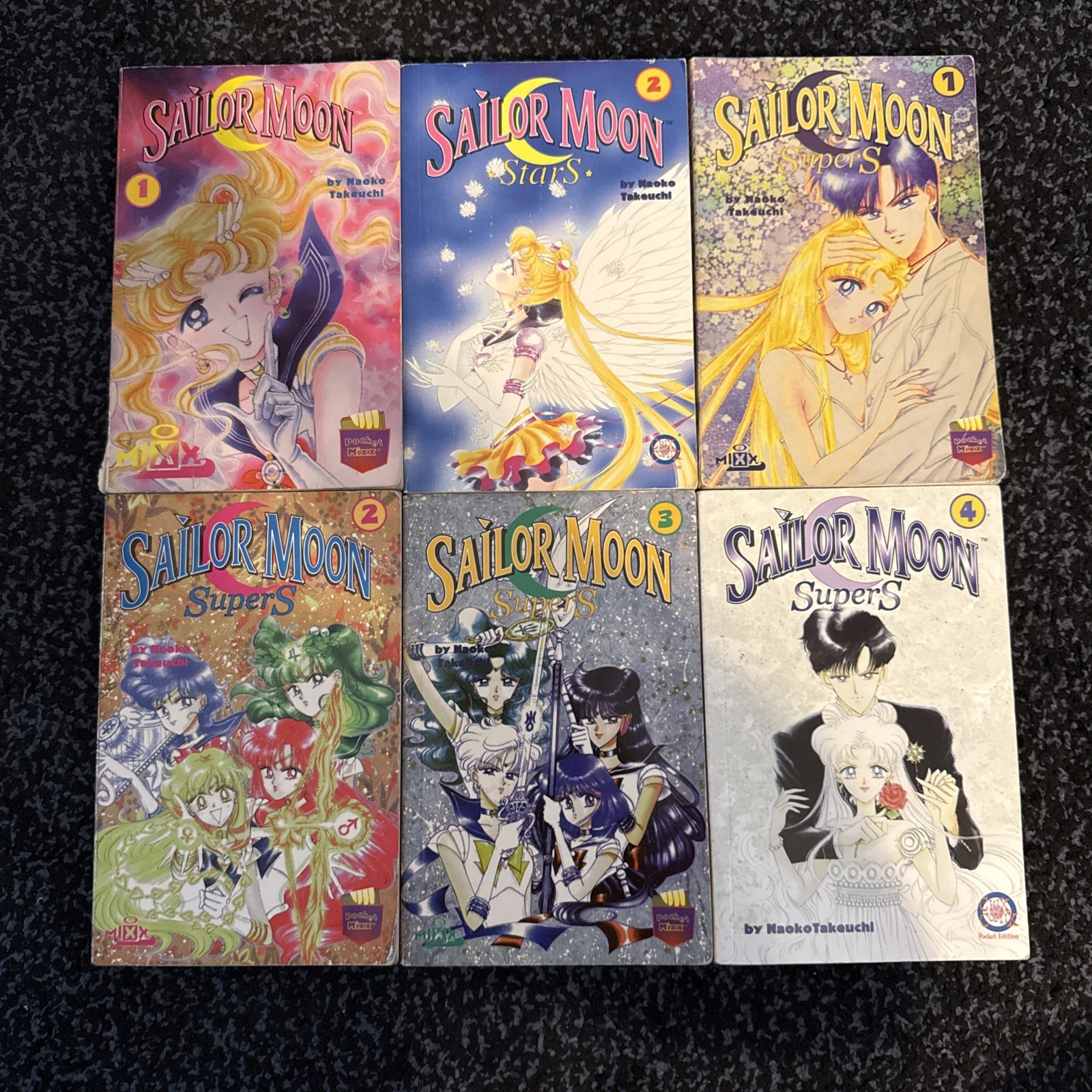 Lotto Manga Sailor Moon Vol 1, StarS Vol 2, SuperS Vol 1-4