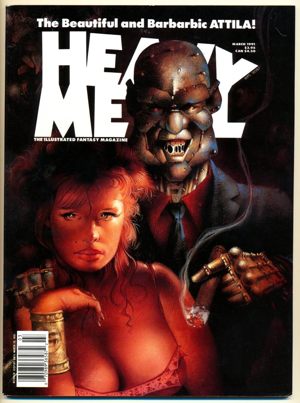 Heavy Metal Magazine 1991-03 F, March 1991 Newsstand