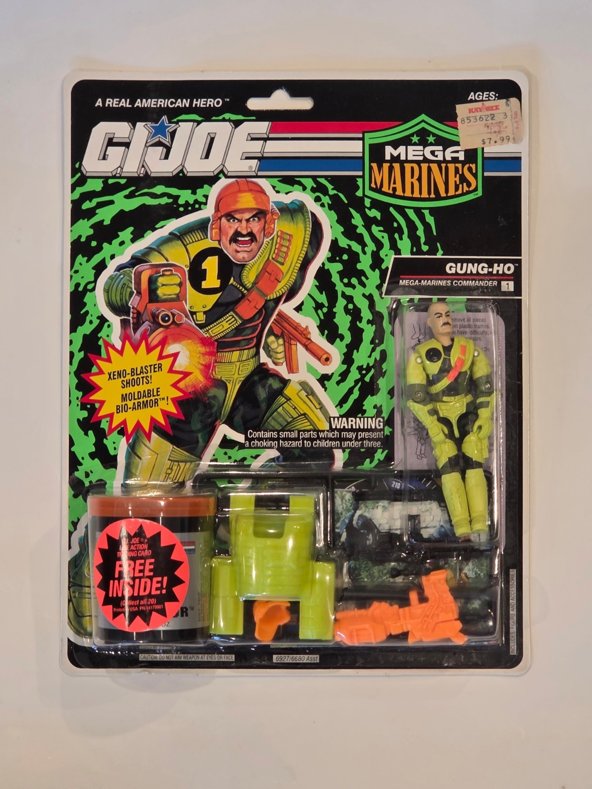 Hasbro 1993 GI Joe Mega Marines Gung-Ho Action Figure 3.75" VTG NEW MOC