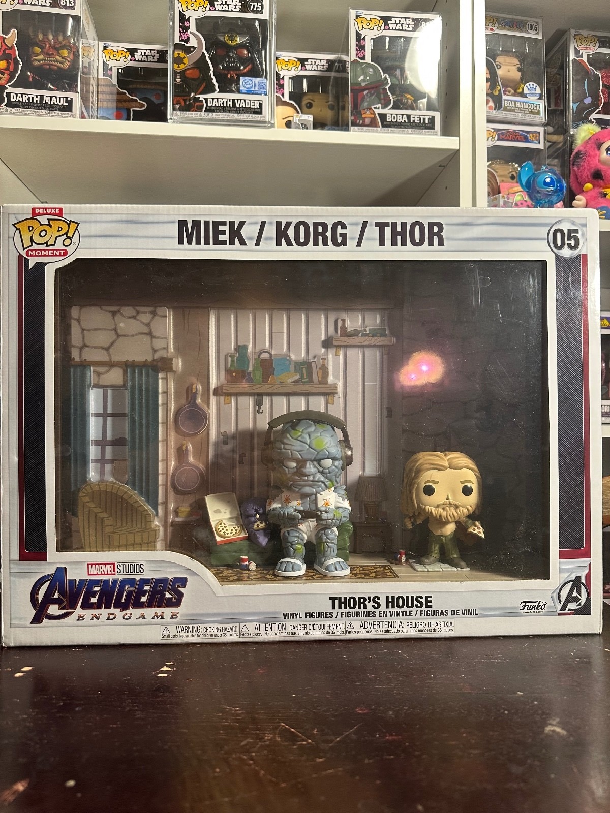 Funko Pop! Marvel Avengers Endgame Thor's House Miek, Korg, Thor Vinyl Figures