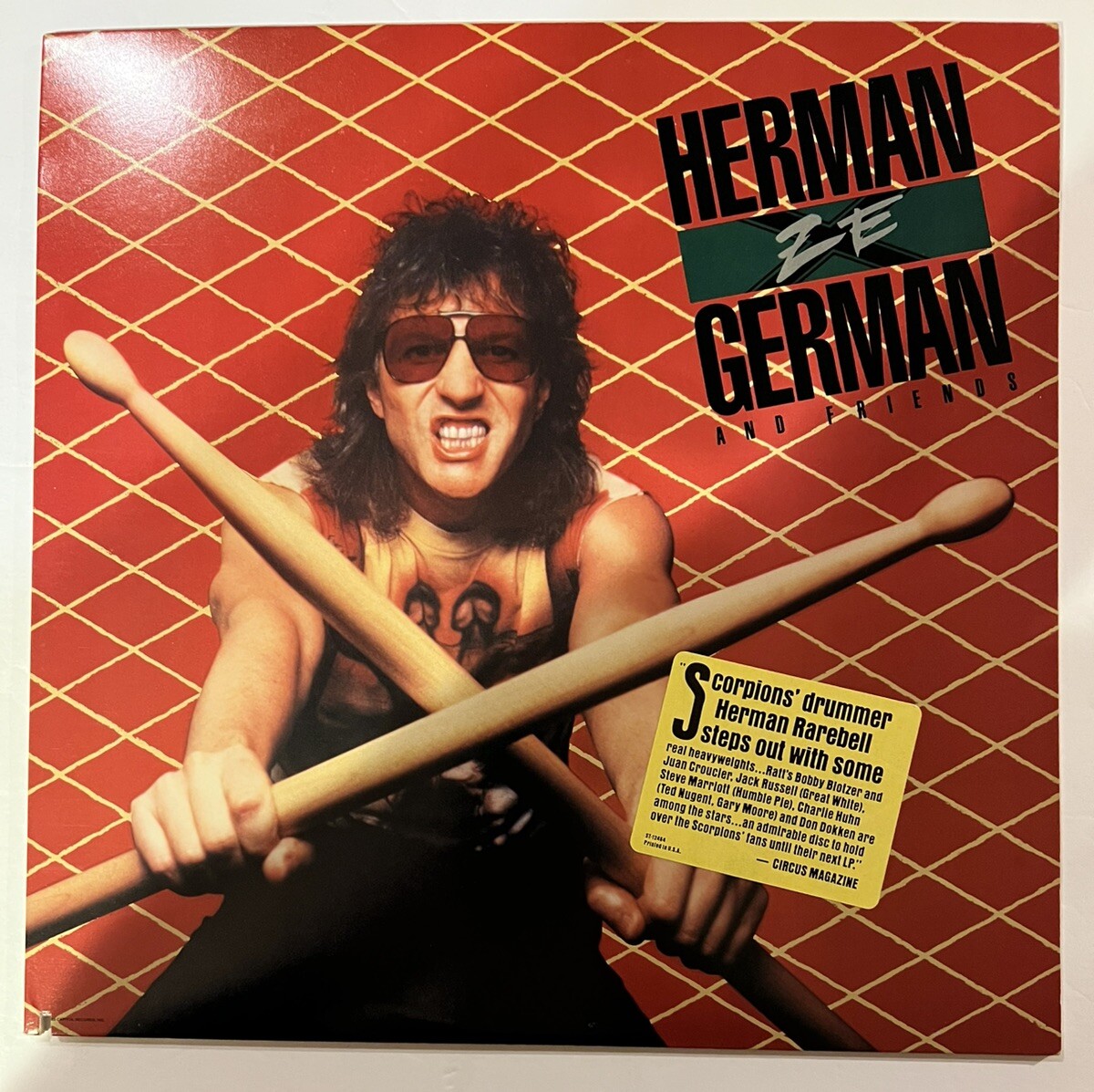 Herman (Rarebell) Ze German & Friends LP 1985 Capitol ST12464 Scorpions Dokken
