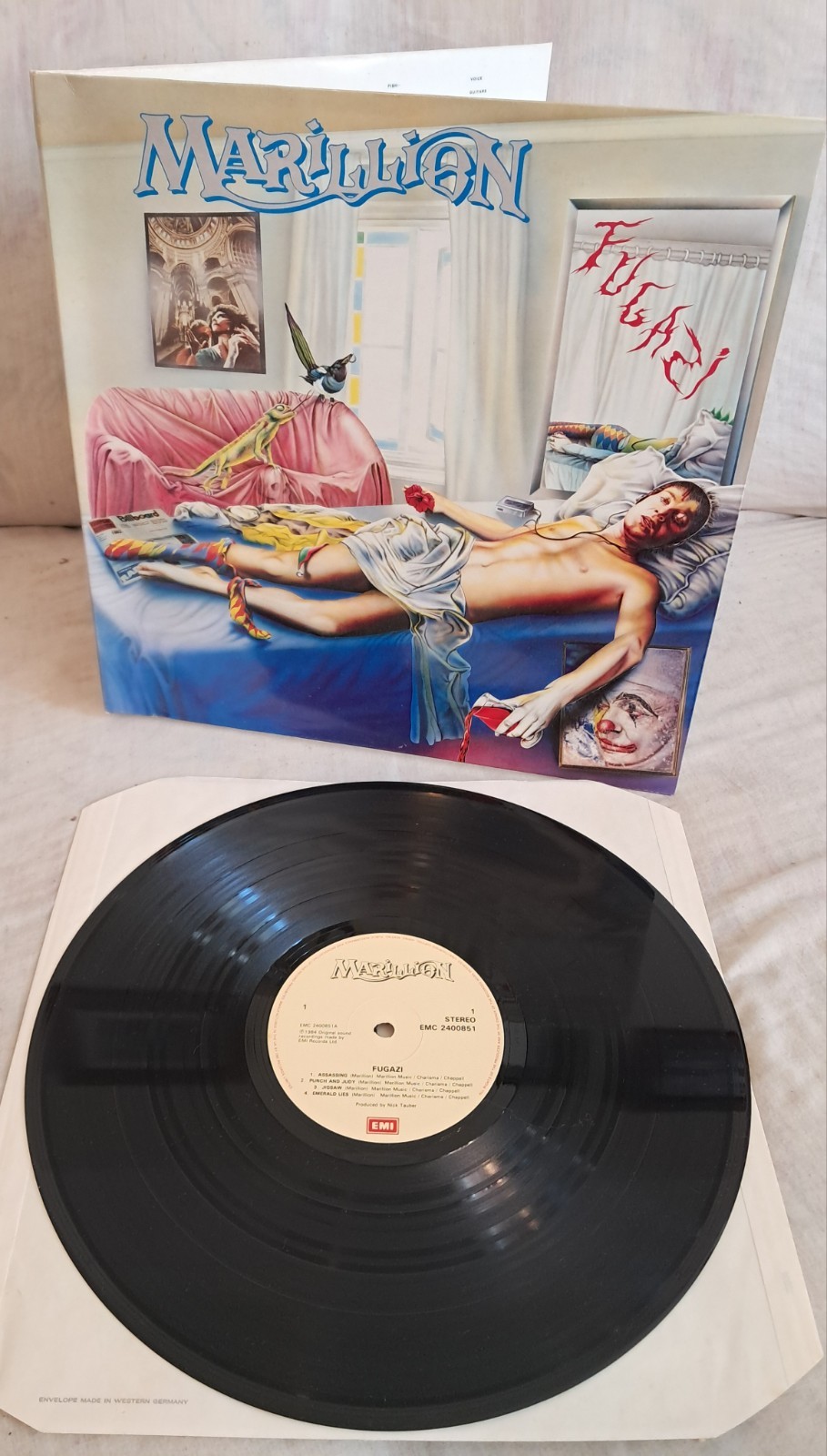 Marillion ~ Fugazi UK LP g/fold EMC2400851 Cream labels  A-2U ARUN/B-5U ALL EX