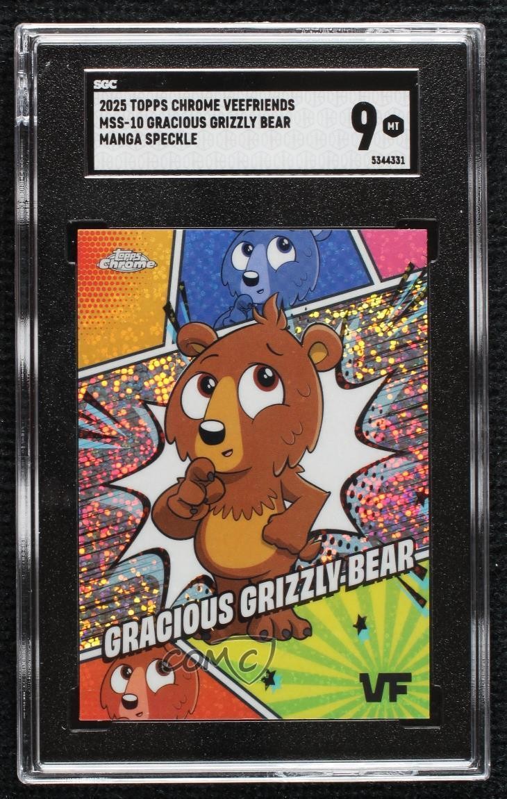 2025 Topps Chrome VeeFriends Manga Speckle Gracious Grizzly Bear SGC 9 MINT 1fj6