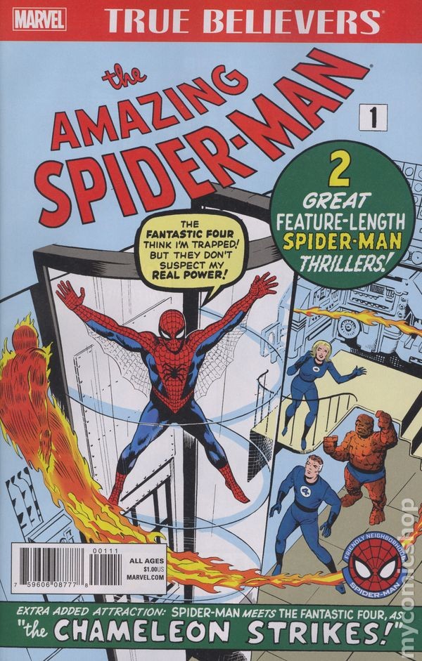 True Believers Amazing Spider-Man #1 VF/NM 9.0 2017 immagine stock