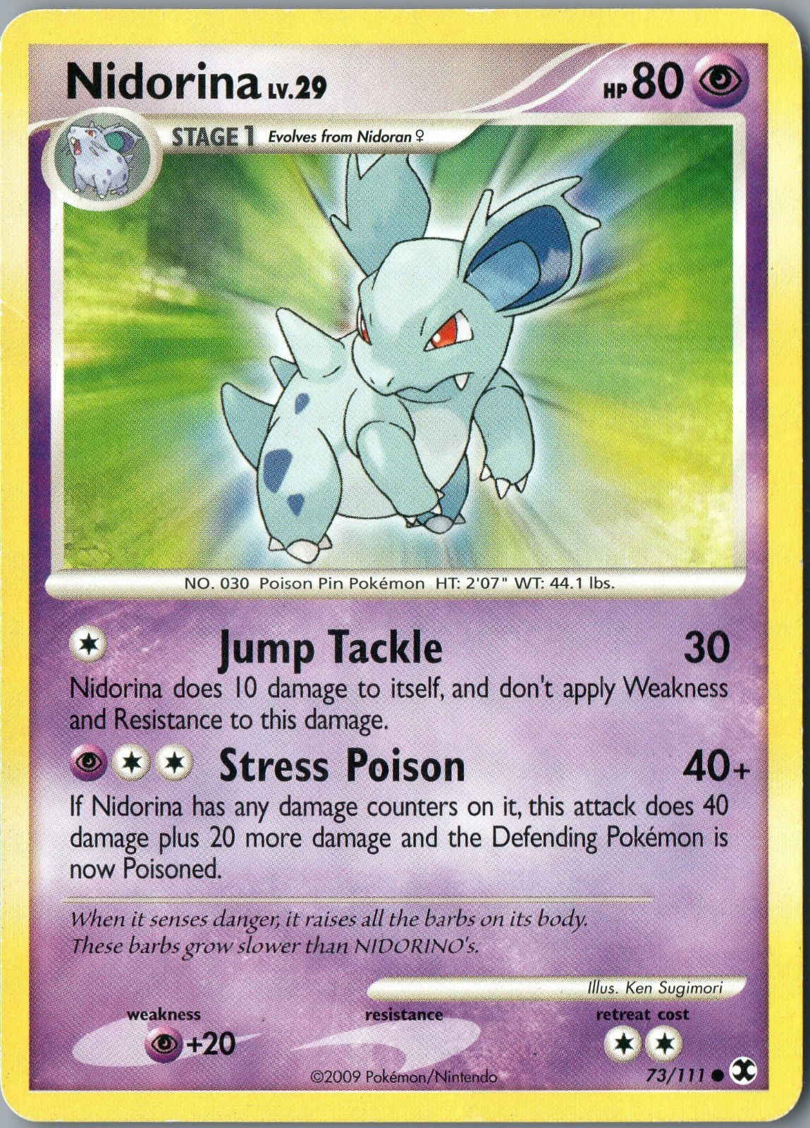 Nidorina Common Rising Rivals 73/111 LP - Pokemon