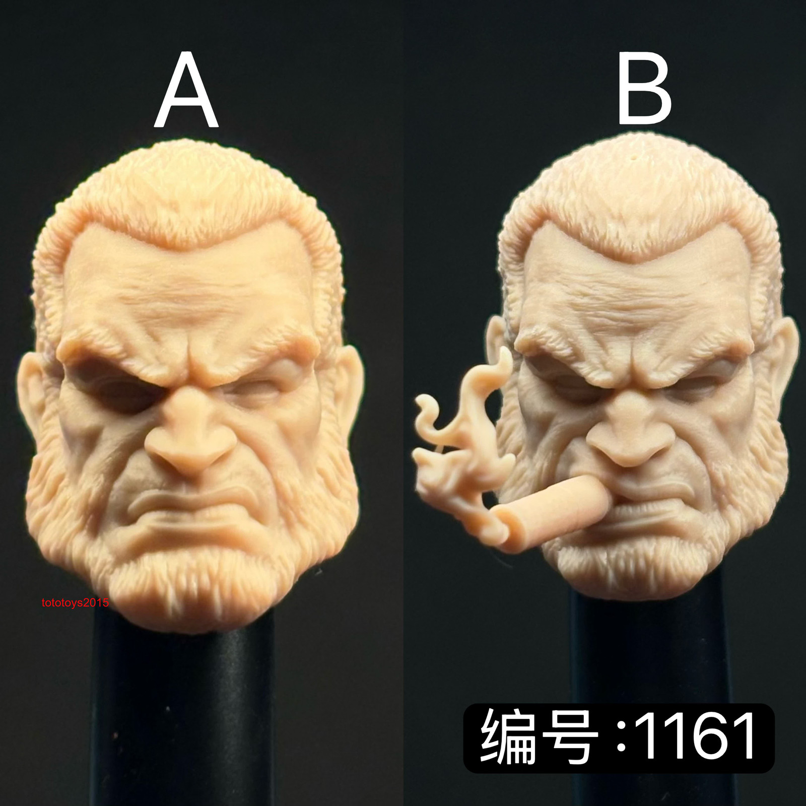 Modellino scultura testa uomo Logan Howlett 1:6 1:12 1:18 per action figure 12" 6" 3,75"