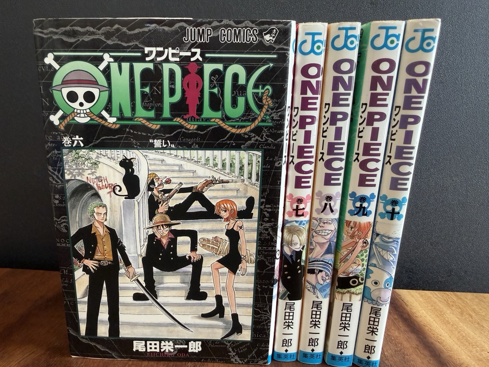 ONE PIECE 1rst Print Vol 6 -10 Prima Edizione Set 1998 Manga Comic Eiichiro Oda