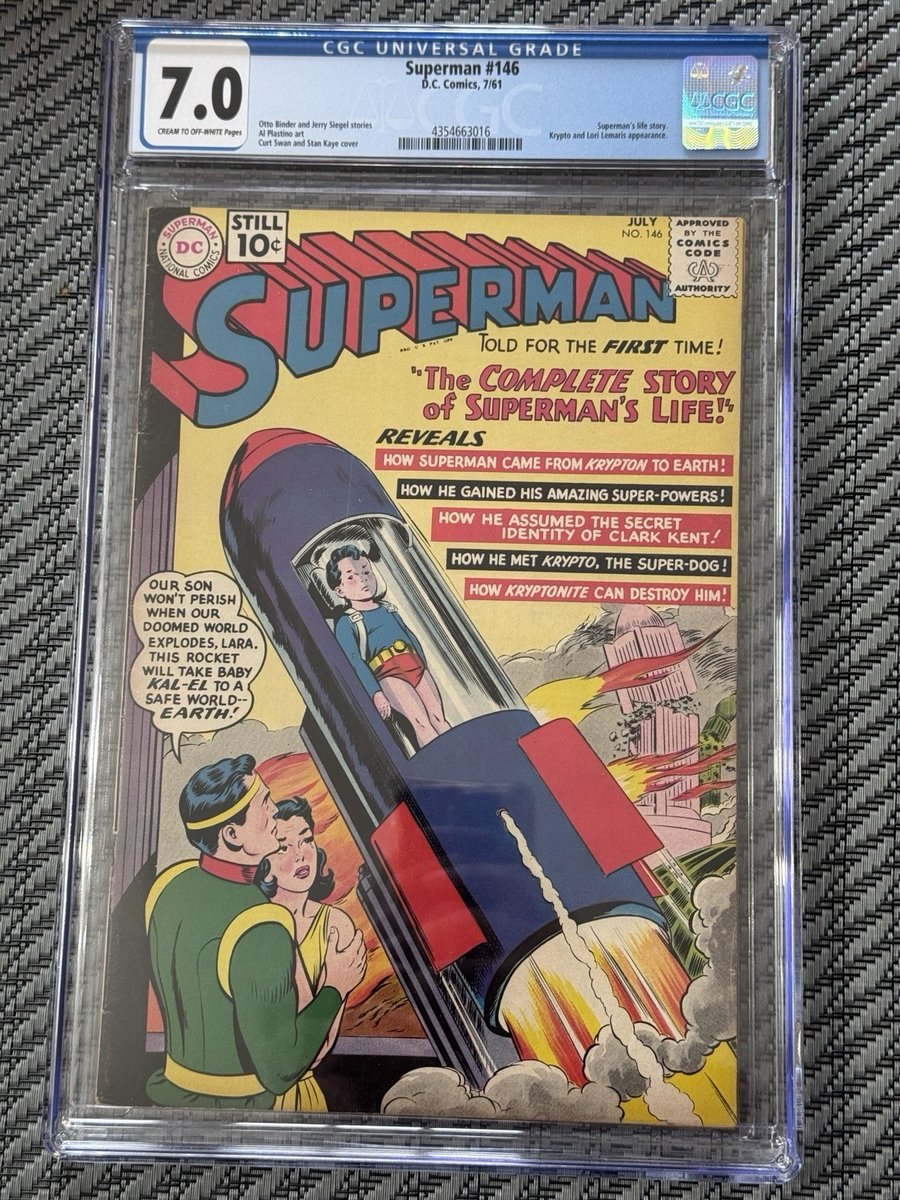 1961 Superman #146 Superman’s Life Story CGC 7.0 Cream-OW 4354663016
