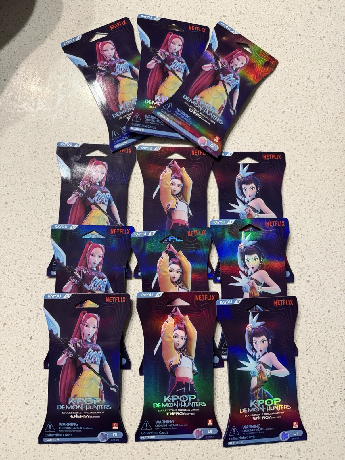 KPop Cacciatori di Demoni EDIZIONE ENERGIA 1 -8 carte per Sleeved Booster Pack (12xPACKS)