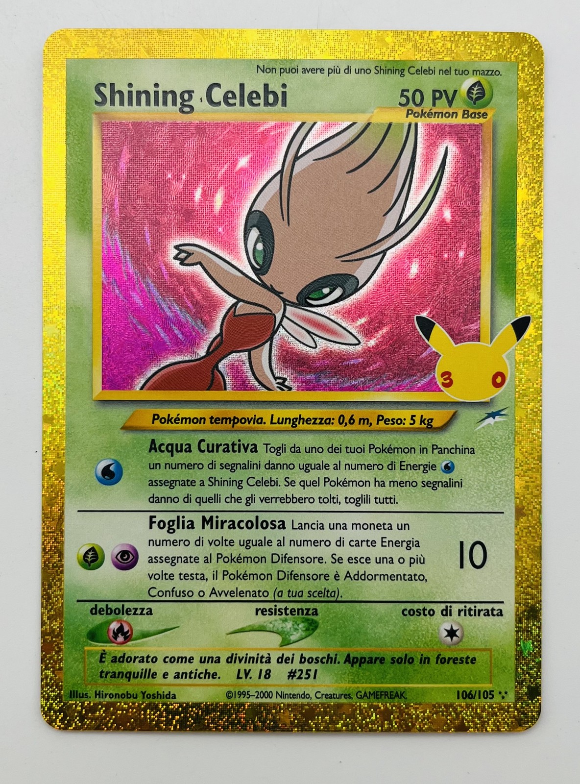 Carta Pokemon Shining Celebi Classic (IT) | 30th Anniversary 106/105