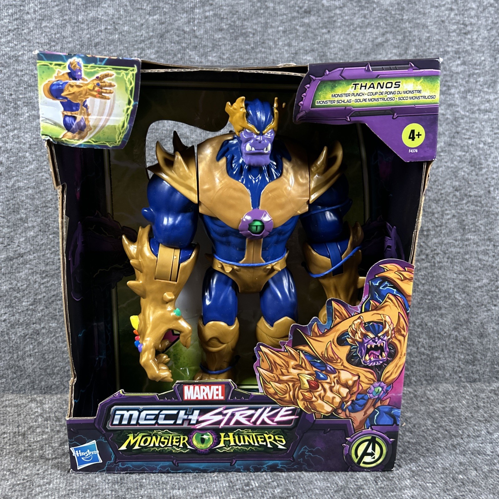 Marvel Avengers Mech Strike Monster Hunters Monster Punch Thanos 9" nuovo con scatola