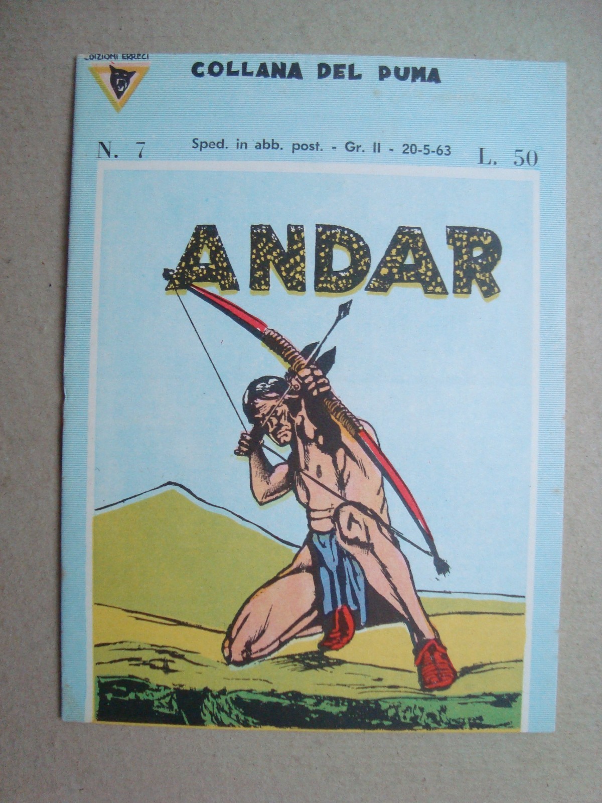 collana del puma n° 7 libretto ed.erregi 1963