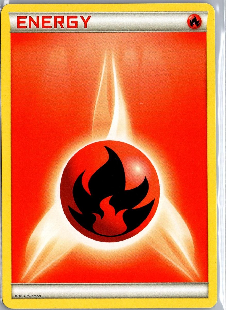 Fire Energy (2013 Unnumbered) Common Deck Exclusives Pokemon Lightly Played