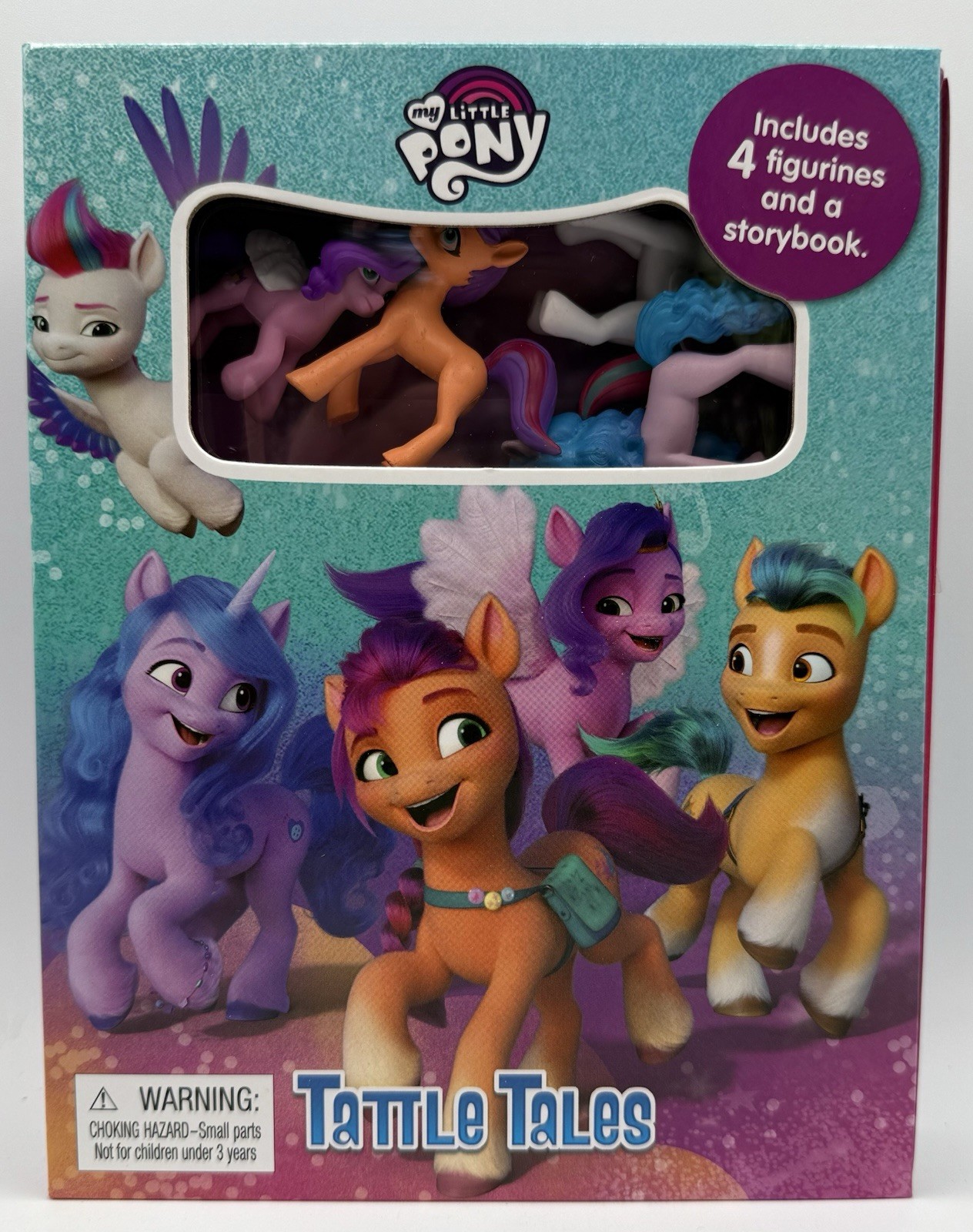 My Little Pony Tattle Tales libro di fiabe e quattro figurine Little Ponies Hasbro